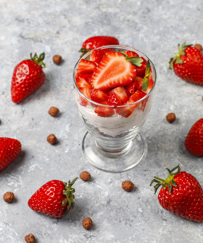 Jahodové raňajky s proteínom